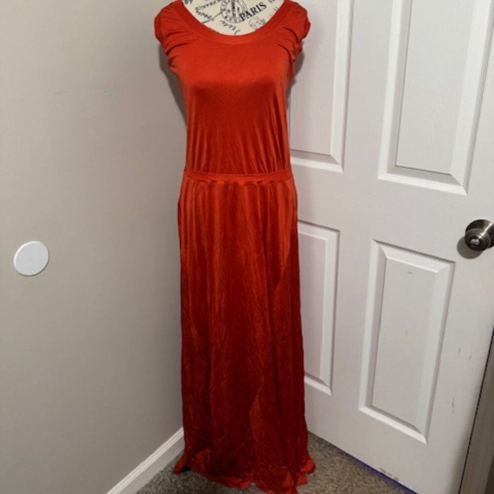 NEW Woman's Calvin Klein Full Length Dress Color Burnt Orange Size 4